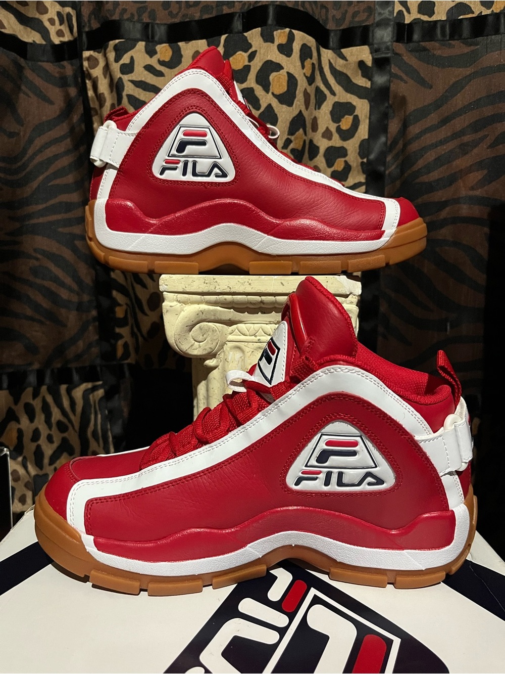 FILA Grant Hill 1 Red Gum Excellent Cond Sz 10 wBox